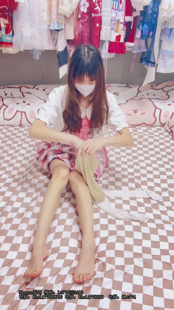 0516粉色小椿jk裙子加全程白色拼接丝袜啪啪