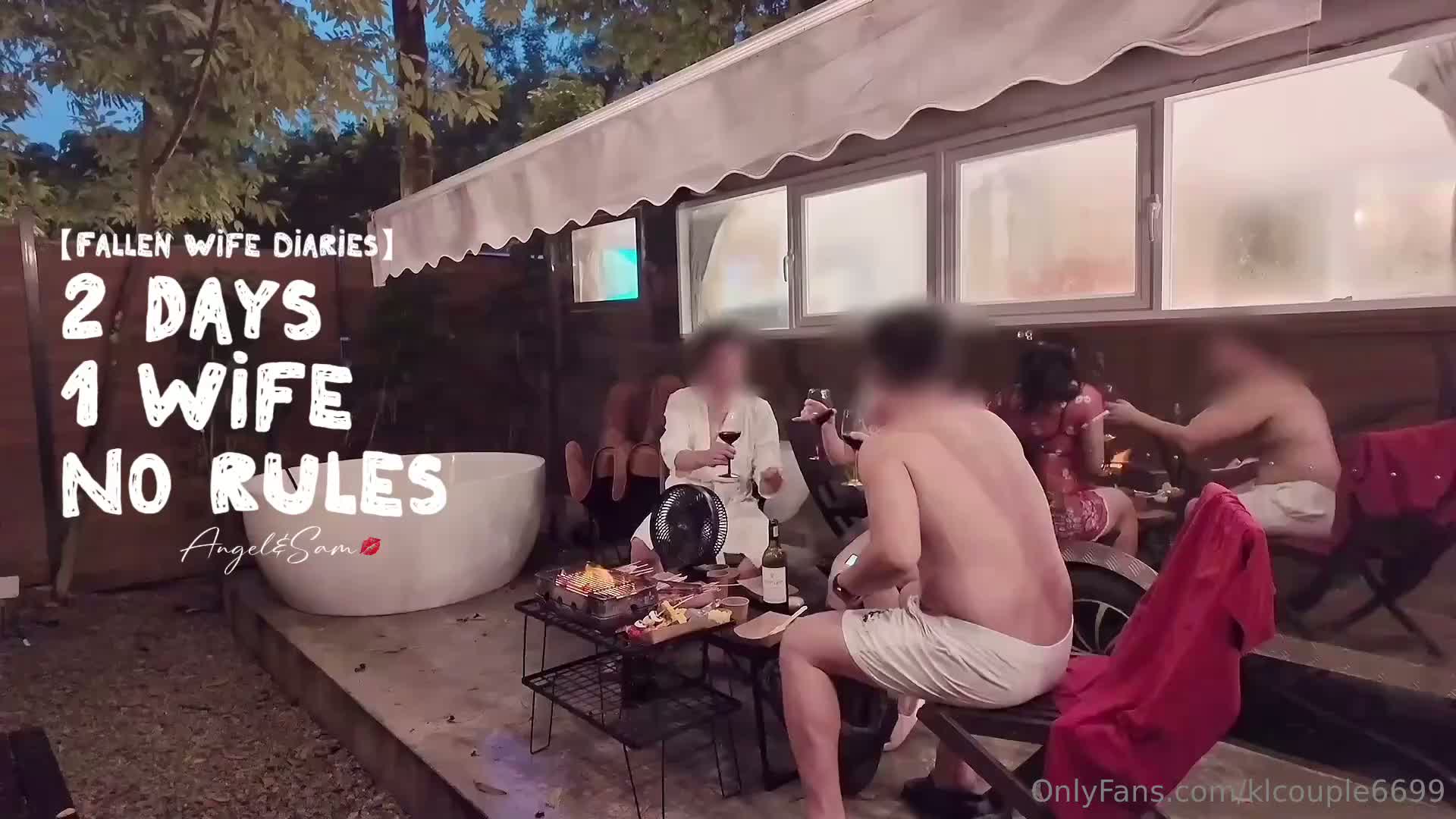 人妻堕落日记-【人妻堕落日记：第一次与单男两天一夜旅行】第三集《野外全裸BBQ：桌上才是高潮》