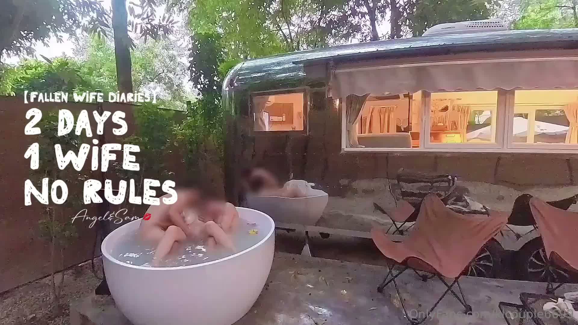 人妻堕落日记-第一次与单男两天一夜旅行，三个人户外浴缸啪啪，全身都已经痒得不行